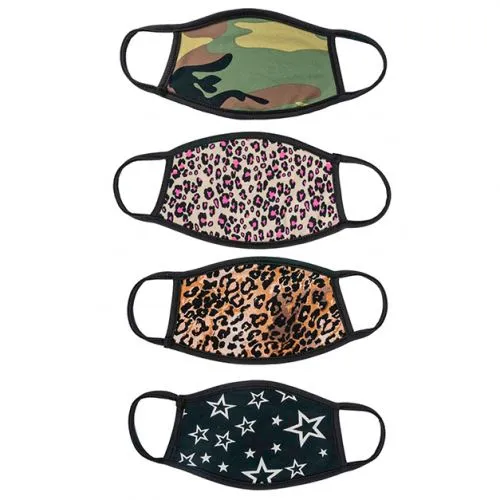 4-Pack: Fabric Non-Medical Face Masks