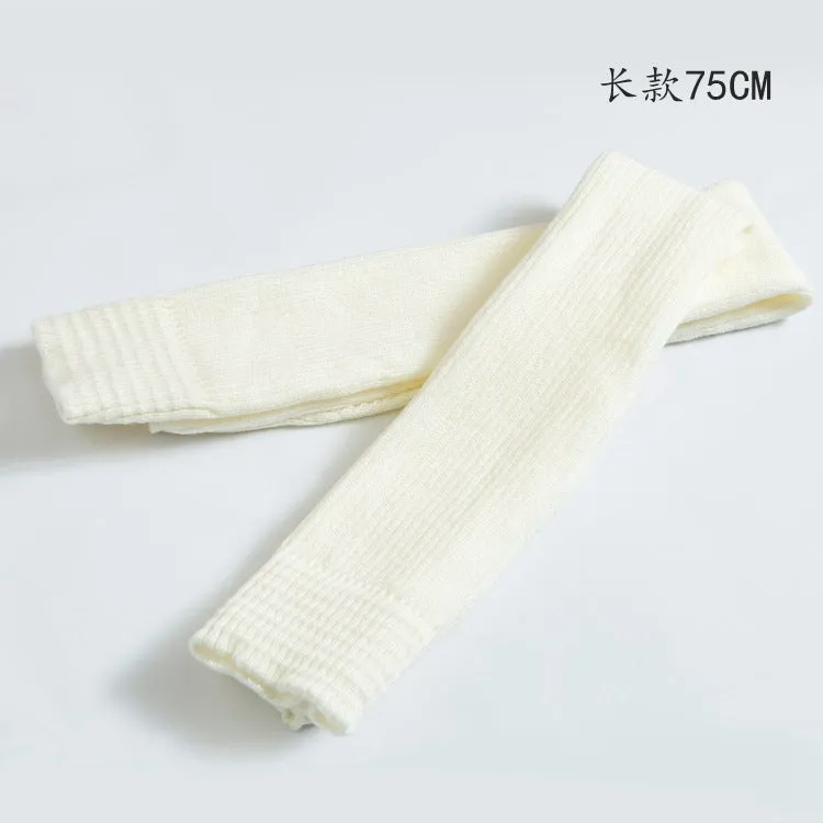 ADULT BALLET SOCKS YARN YOGA WARM LATIN LEG GUARD EXTENDED FOOT OVER KNEE PILE STOCKING COVER 75CM