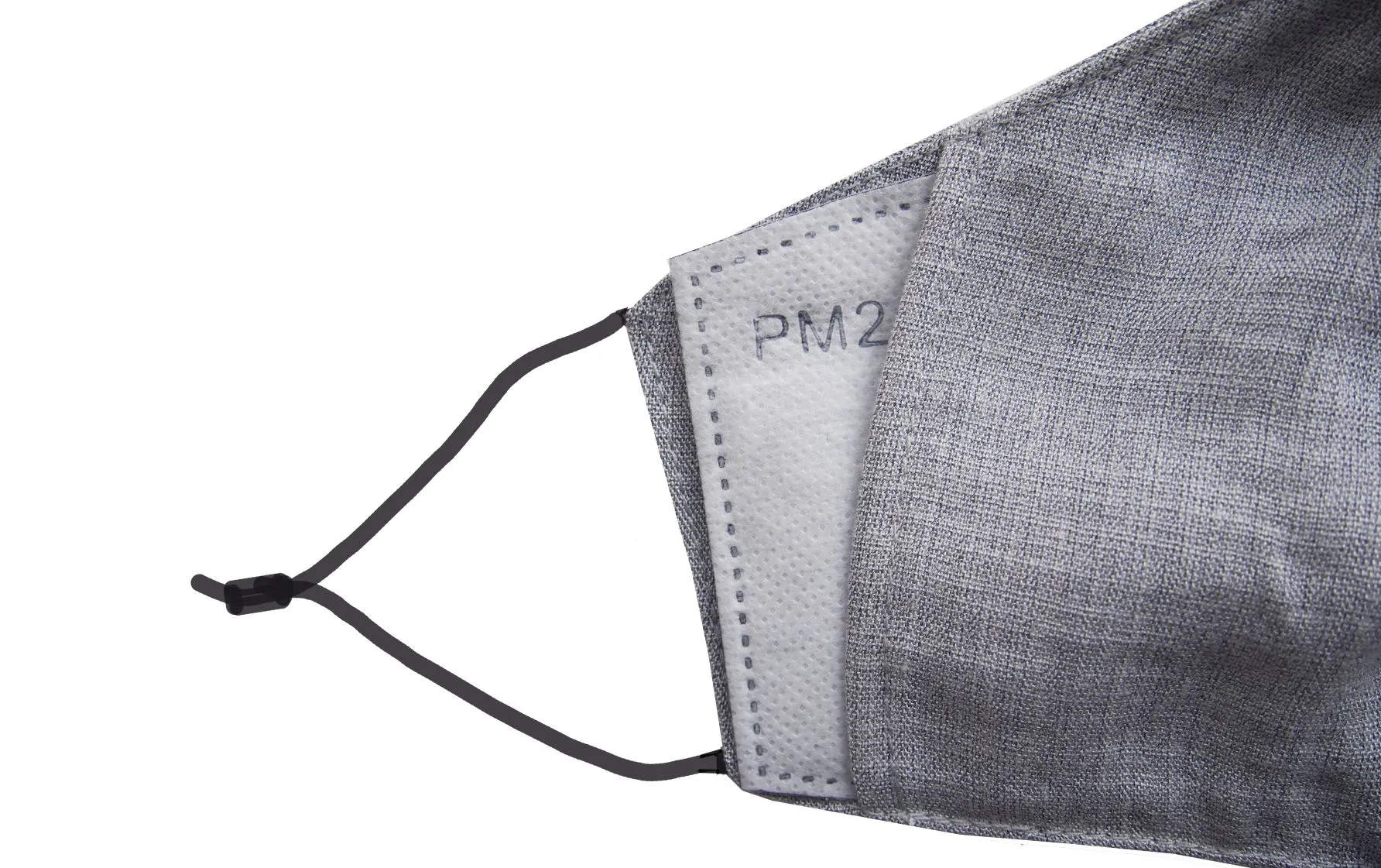 Adults - Fridaze 100% Linen Face Mask incl. one PM 2.5 Filter - Pebble