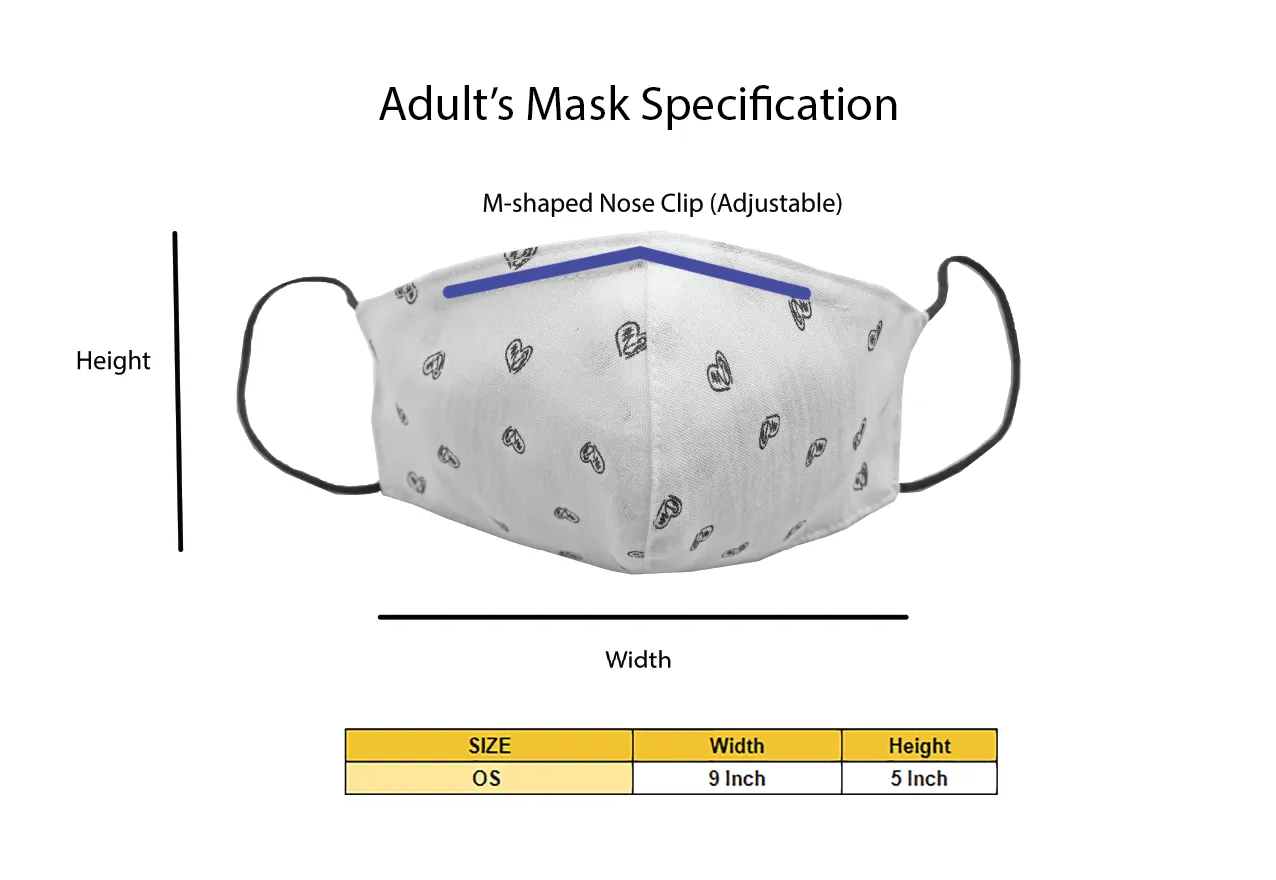 Adults - Fridaze 100% Linen Face Mask incl. one PM 2.5 Filter - Pebble