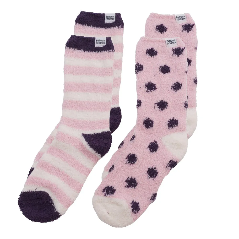 Aria - 2-Pack Cosy Socks - Chalk Pink