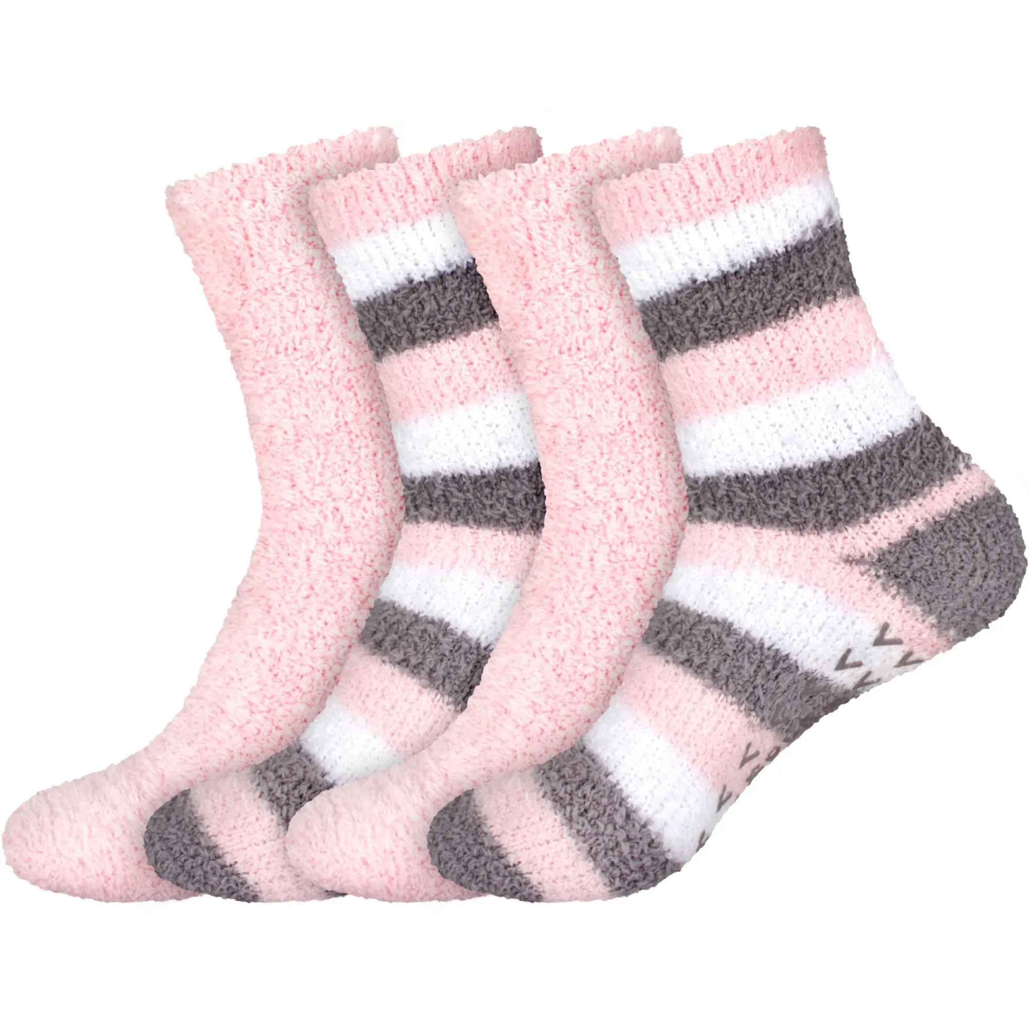 Assorted Fuzzy Non-Skid/Stripe/Solid Home Socks