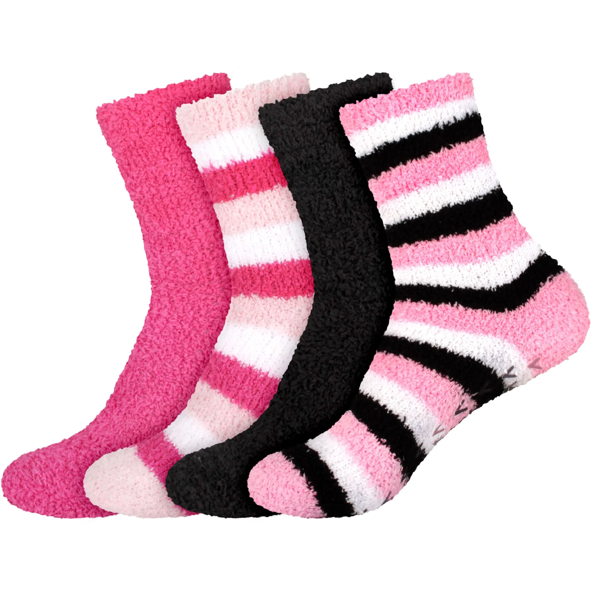 Assorted Fuzzy Non-Skid/Stripe/Solid Home Socks