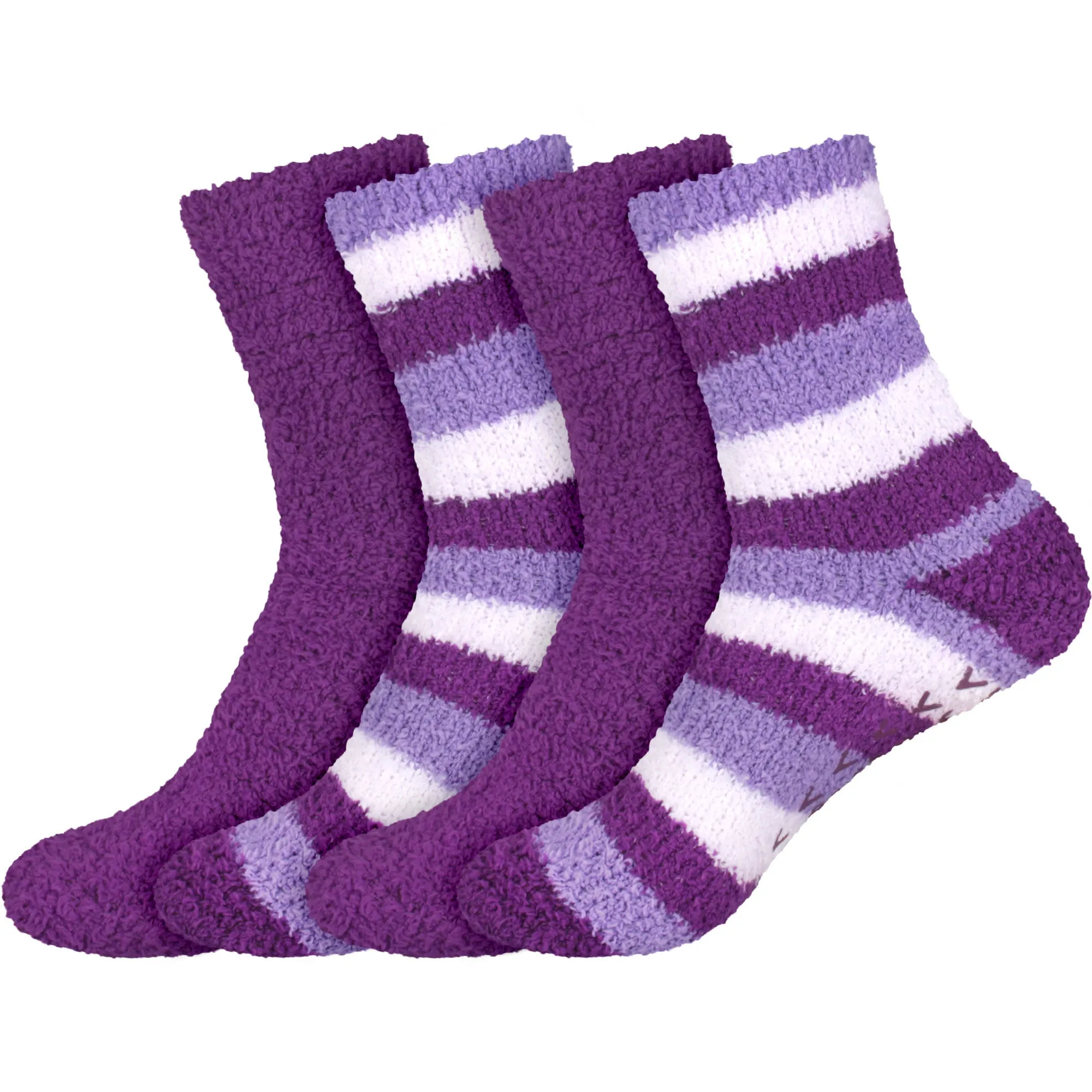 Assorted Fuzzy Non-Skid/Stripe/Solid Home Socks