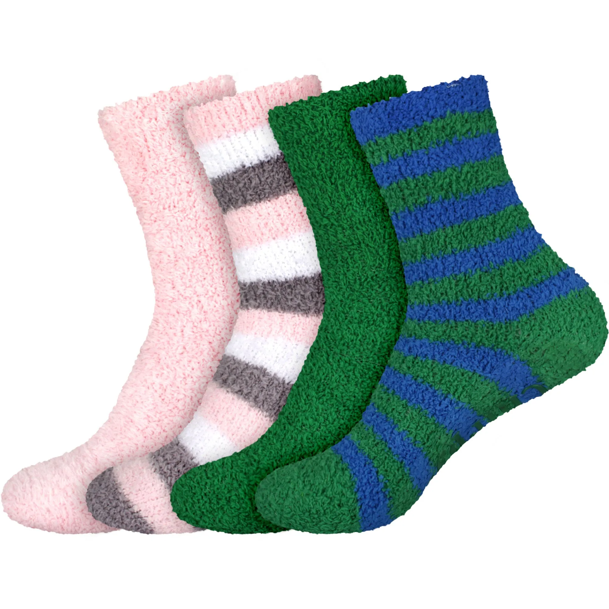 Assorted Fuzzy Non-Skid/Stripe/Solid Home Socks