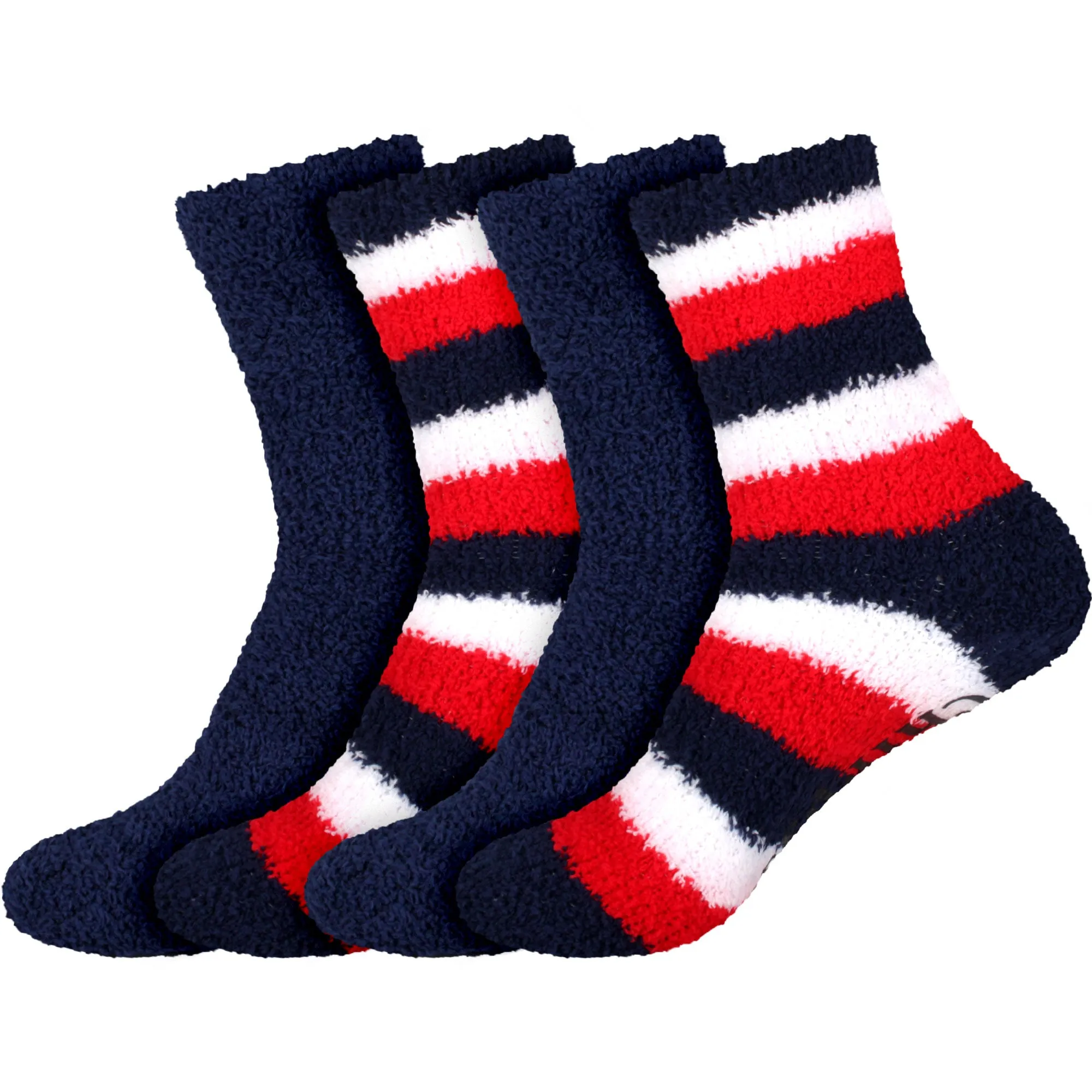 Assorted Fuzzy Non-Skid/Stripe/Solid Home Socks