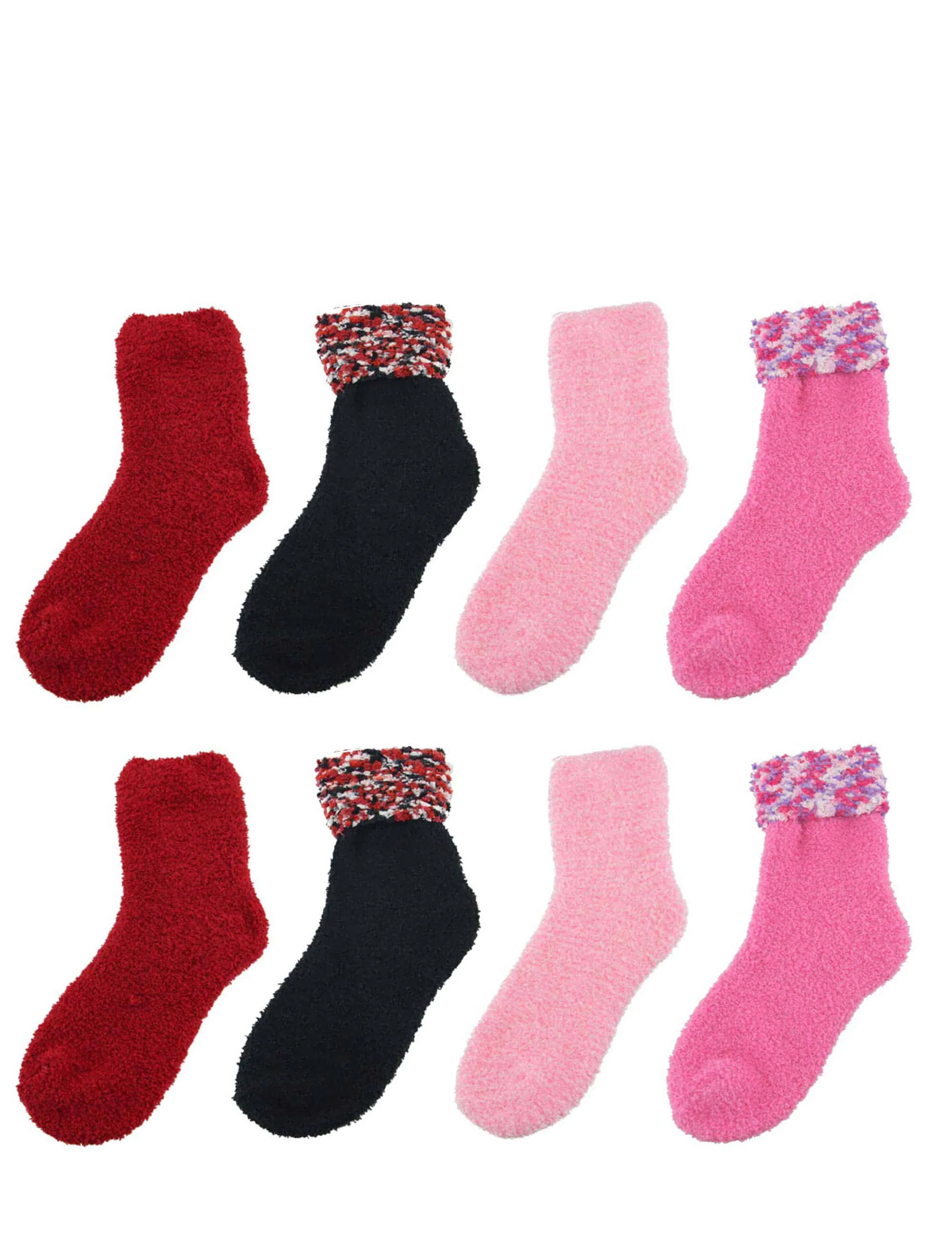 Assorted Fuzzy Non-Skid/Stripe/Solid Home Socks