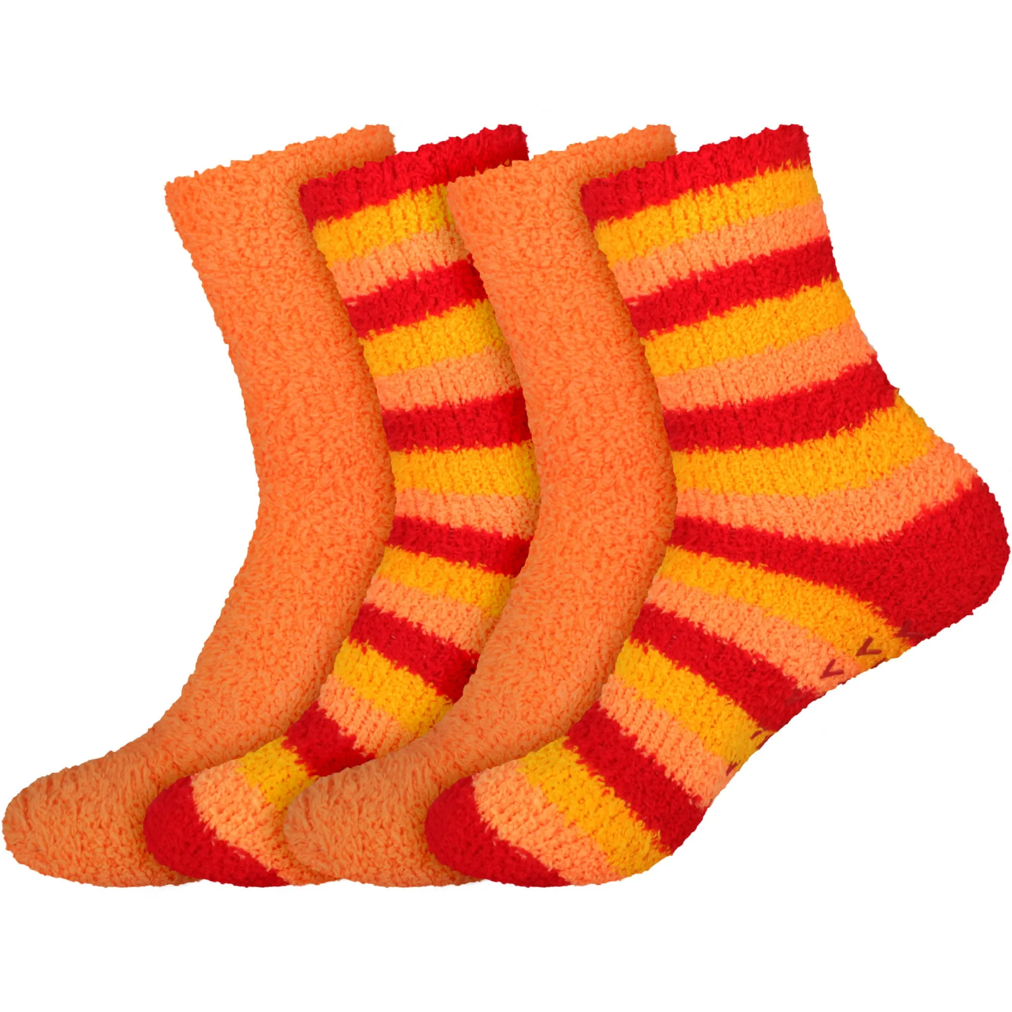 Assorted Fuzzy Non-Skid/Stripe/Solid Home Socks