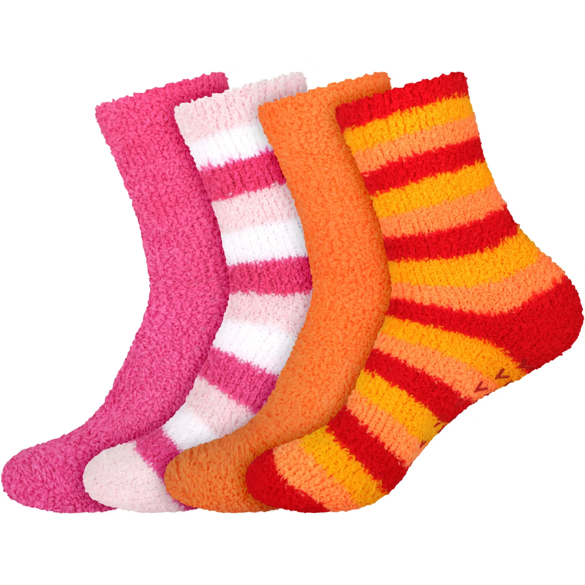 Assorted Fuzzy Non-Skid/Stripe/Solid Home Socks