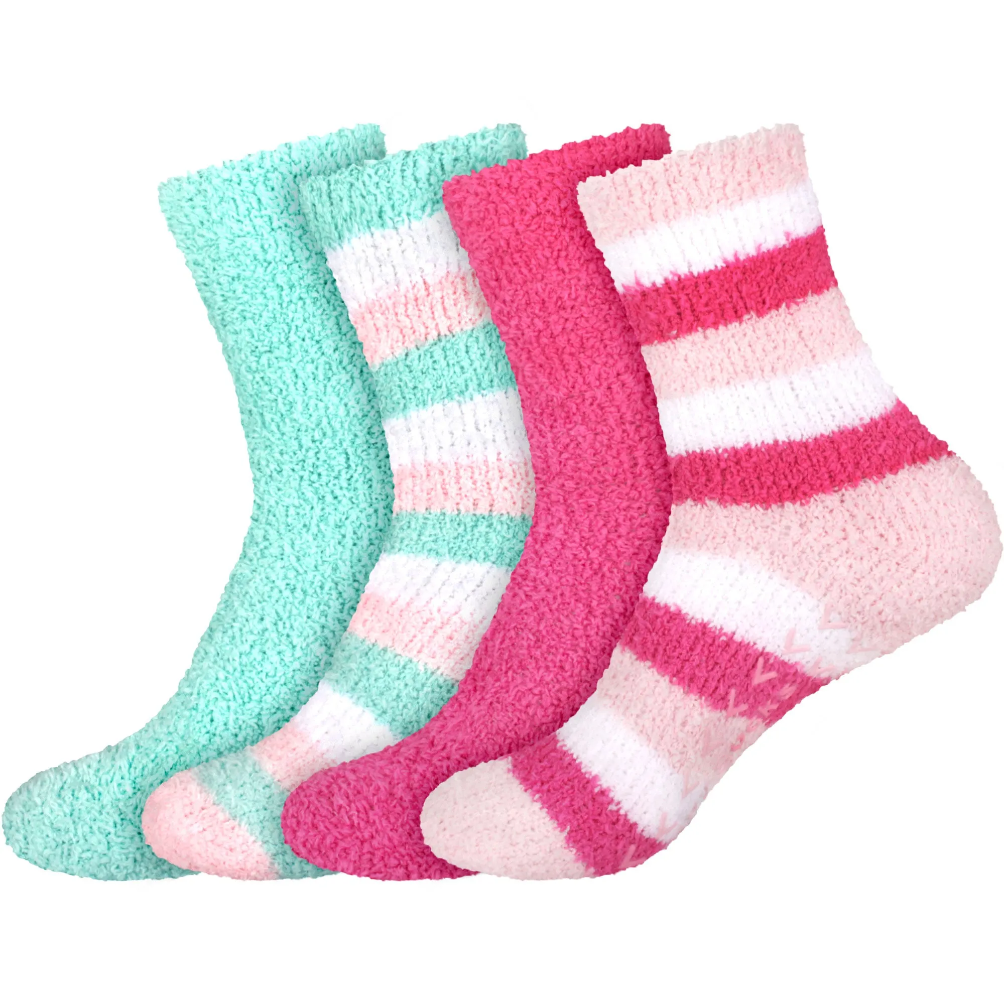 Assorted Fuzzy Non-Skid/Stripe/Solid Home Socks