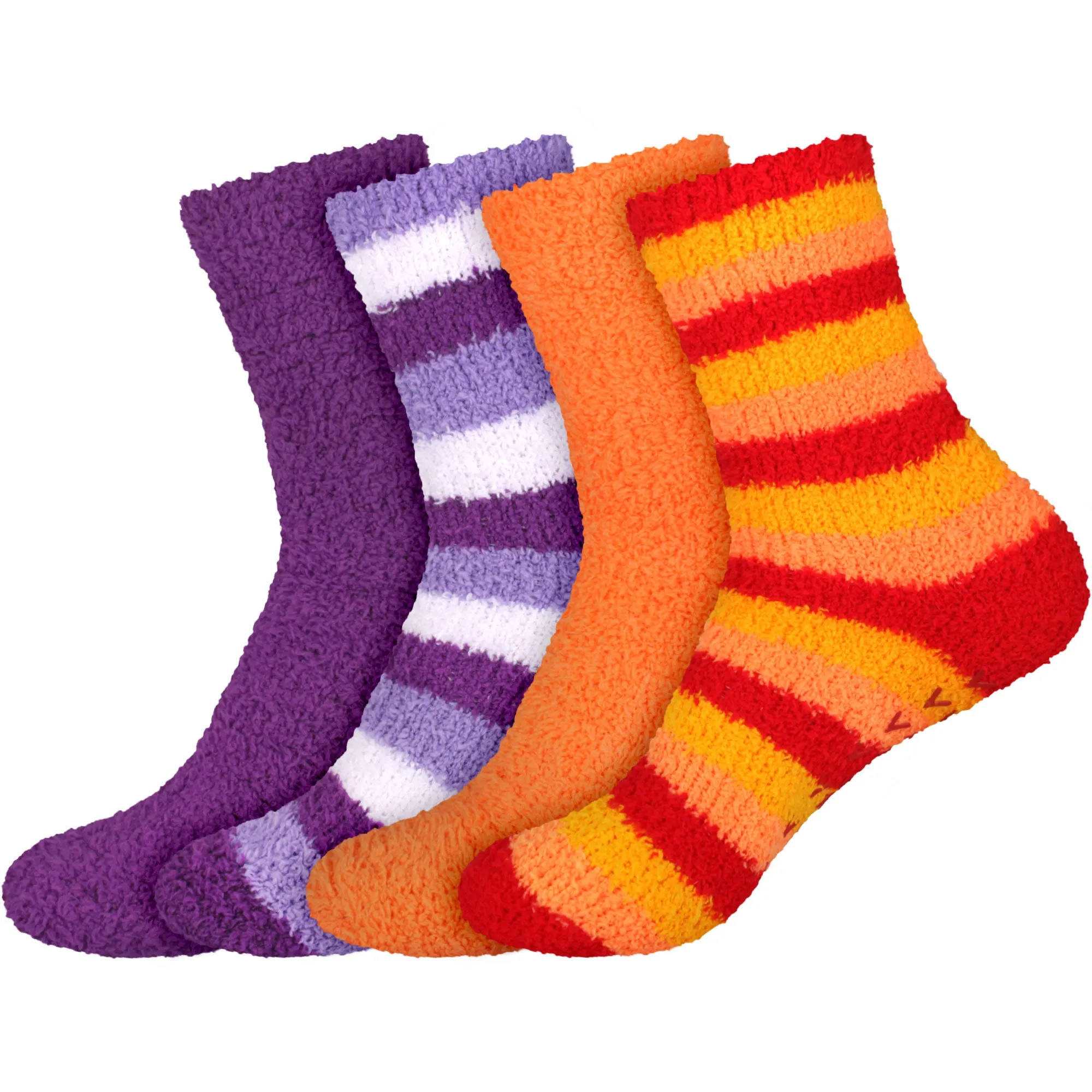 Assorted Fuzzy Non-Skid/Stripe/Solid Home Socks