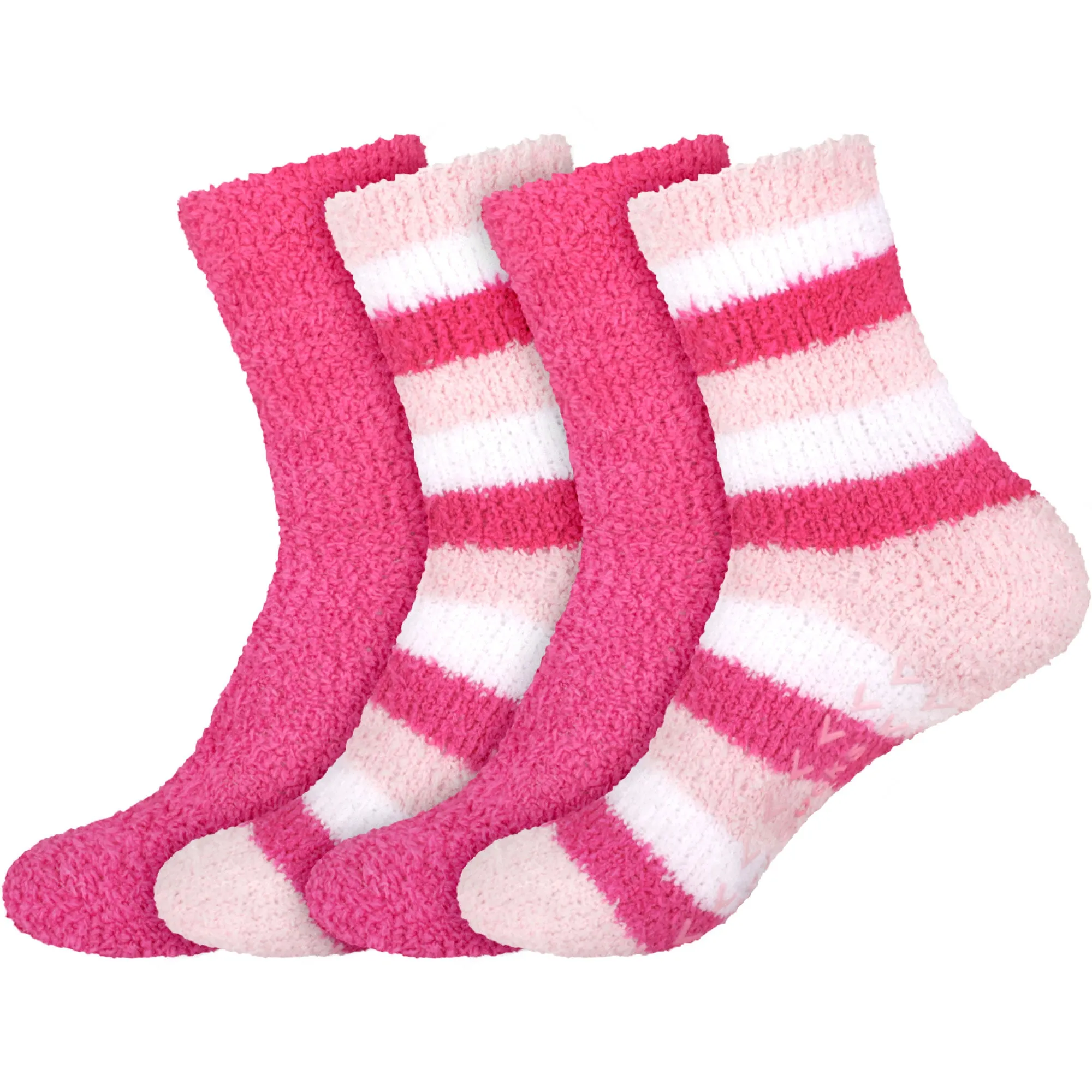 Assorted Fuzzy Non-Skid/Stripe/Solid Home Socks