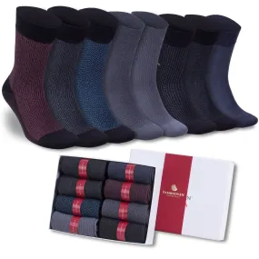 Bambooven Men’s Lightweight Dress & Trouser Socks – (8 Pack)