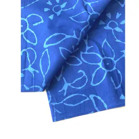 Bandana - Block Print Indigo hand drawn print / Napkin