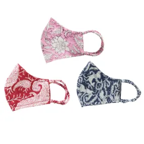 Block Printed Masks (Set of 3)