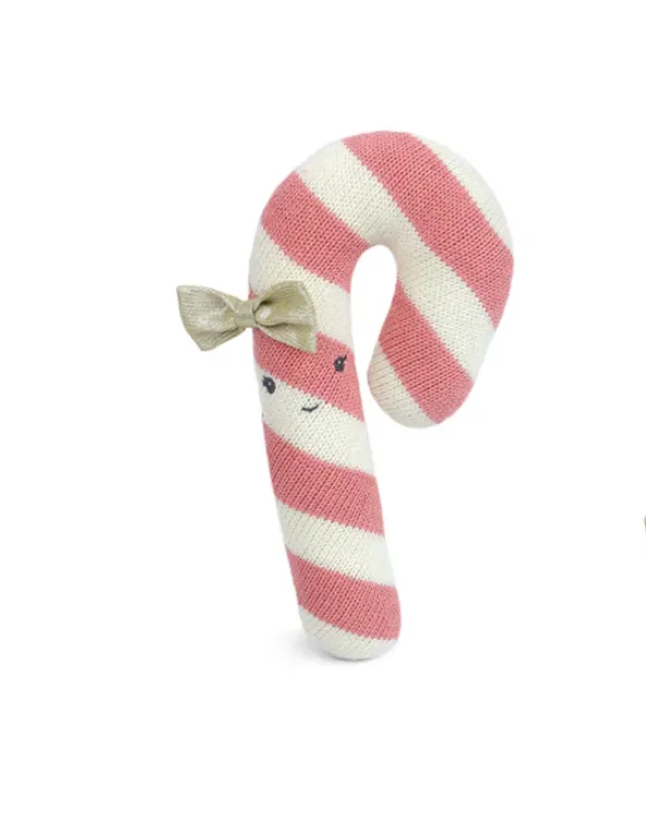 Candy Cane Knit Toy Pink