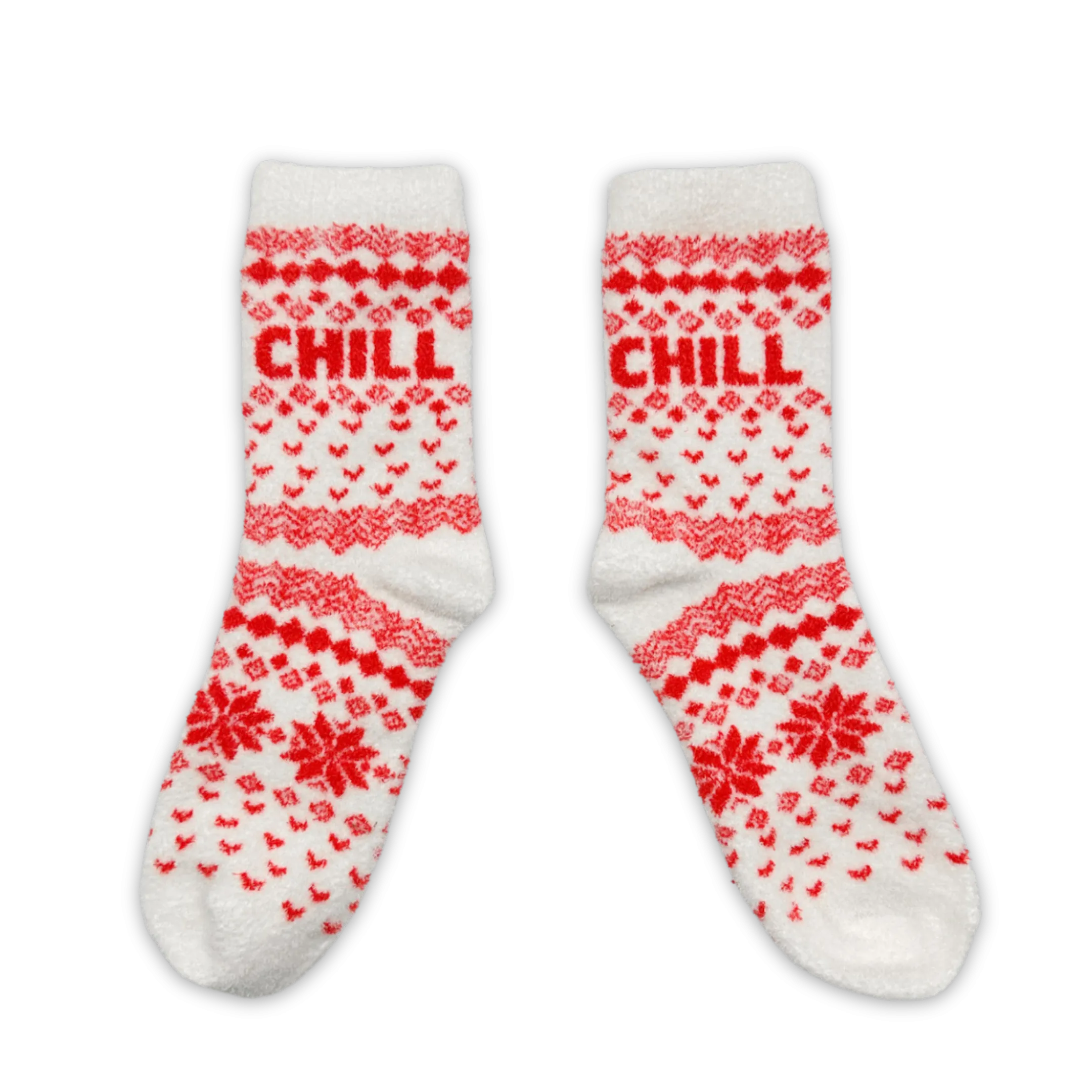 Chill Holiday Stripes 3-Pack Fuzzy Crew Socks