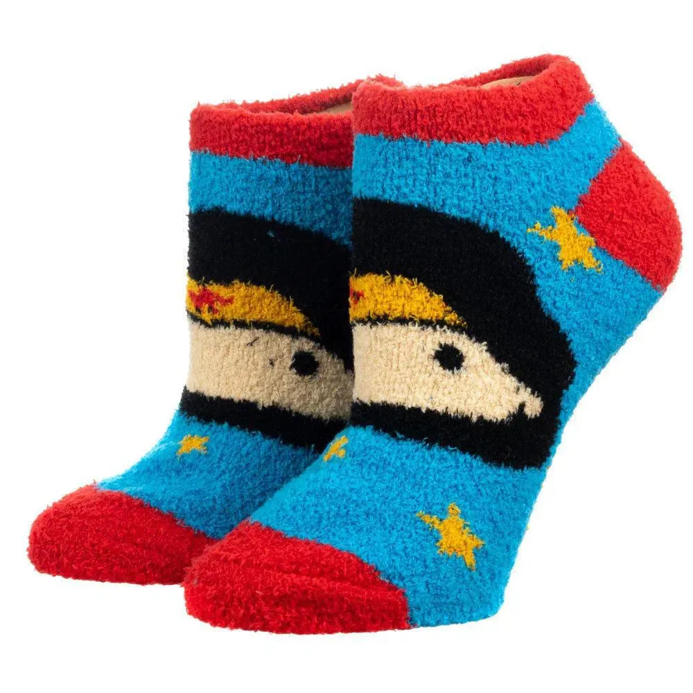 DC Comics: Wonder Woman - Chibi Fuzzy Ankle Socks (Chenille) - Bioworld