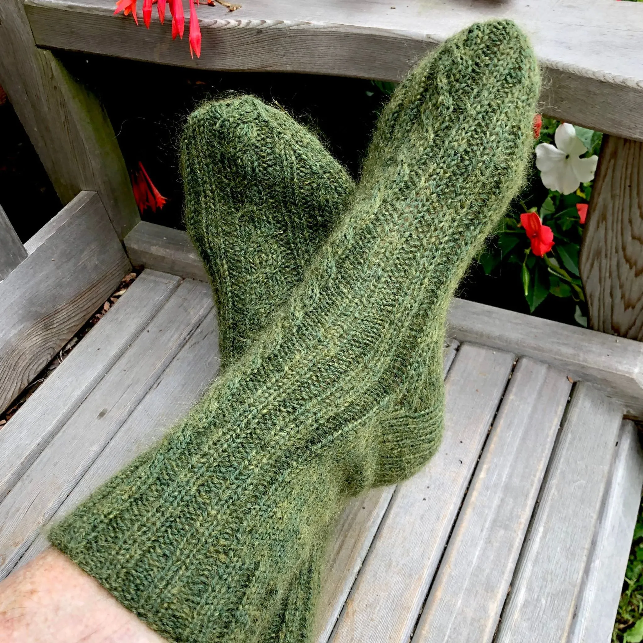 Fuzzypeg Socks by Mary O'Shea in Rambler