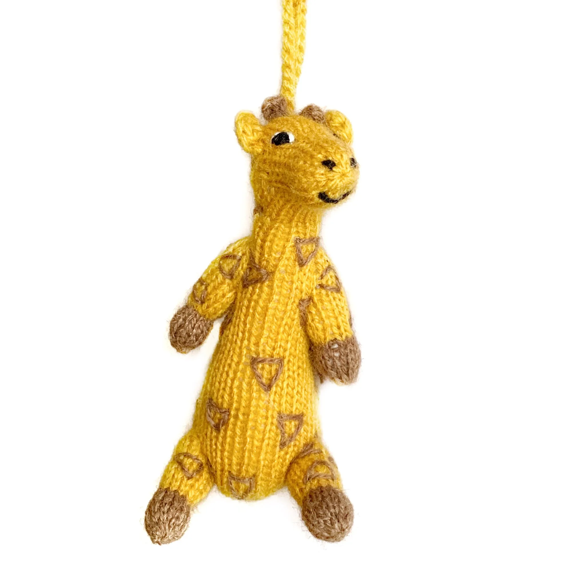 Giraffe Ornament, Knit Wool