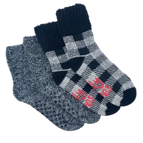 Jolly Vibes Holiday Slipper Socks with Grippers 2 Pack