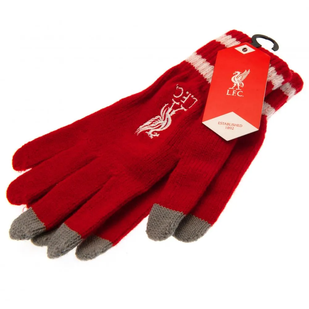 Liverpool FC Touchscreen Knitted Gloves for Youths