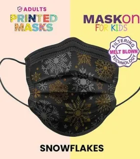 Maskon Adults Printed Snowflakes Pattern 10 Pieces