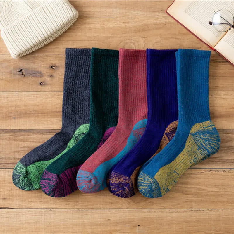 Men's Fancy Abstract Pattern Warm Crew Socks