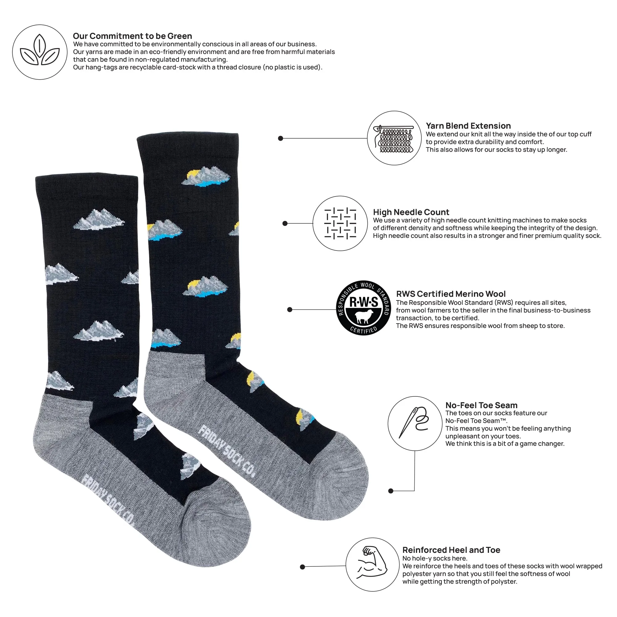 Men's Mountain Merino Wool Socks