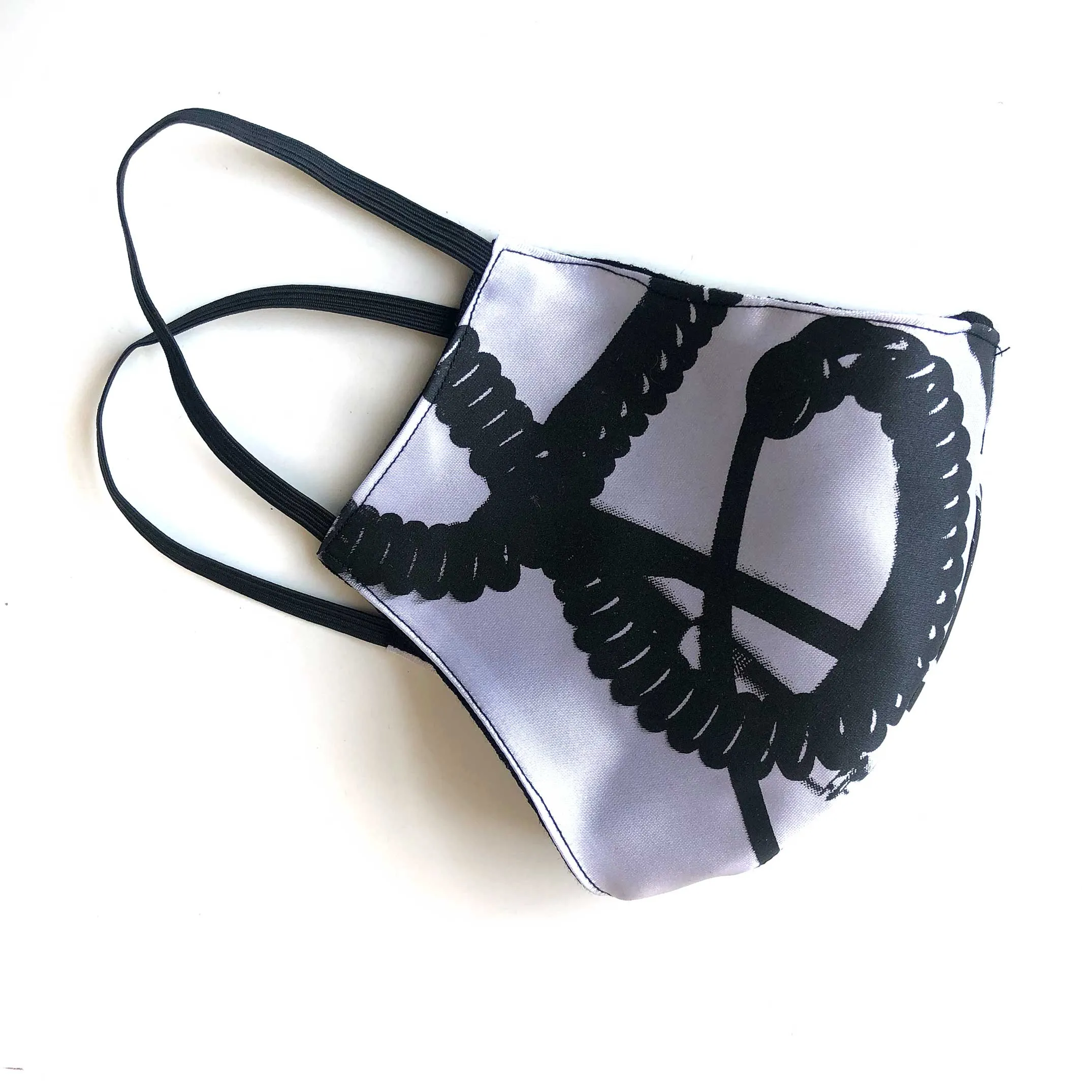 Music Cables Face Mask, adjustable cloth face cover