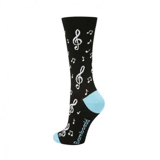 Music Notes Bamboo Socks - Men and Women