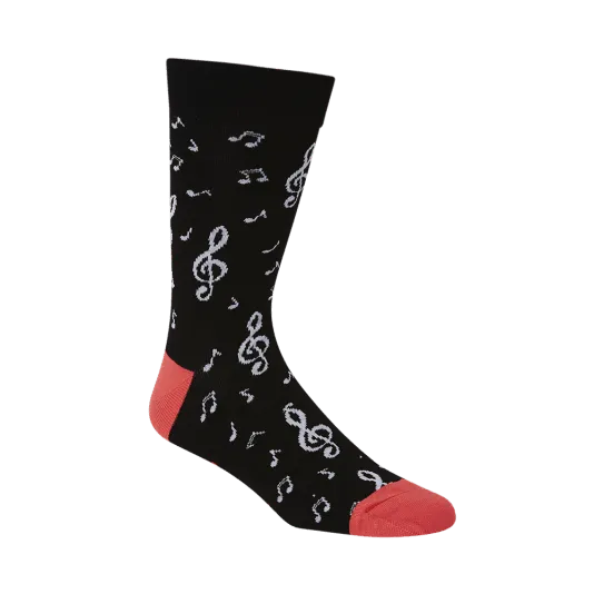 Music Notes Bamboo Socks - Men and Women