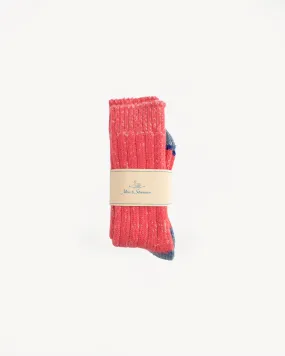 MW72.35502 - Extra Fine Merino Wool Socks - Raspberry, Nature Melange