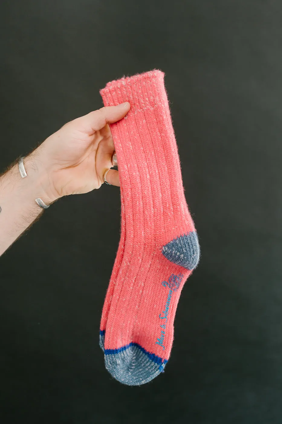 MW72.35502 - Extra Fine Merino Wool Socks - Raspberry, Nature Melange