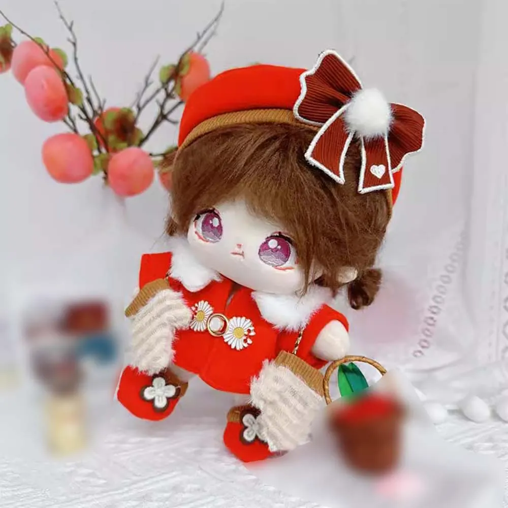 niannyyhouse 20cm Doll Clothes Hat Coat Gloves Shoes 8in Plush Stuffed Dolls Dressup