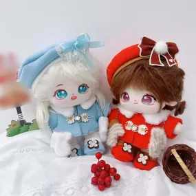 niannyyhouse 20cm Doll Clothes Hat Coat Gloves Shoes 8in Plush Stuffed Dolls Dressup