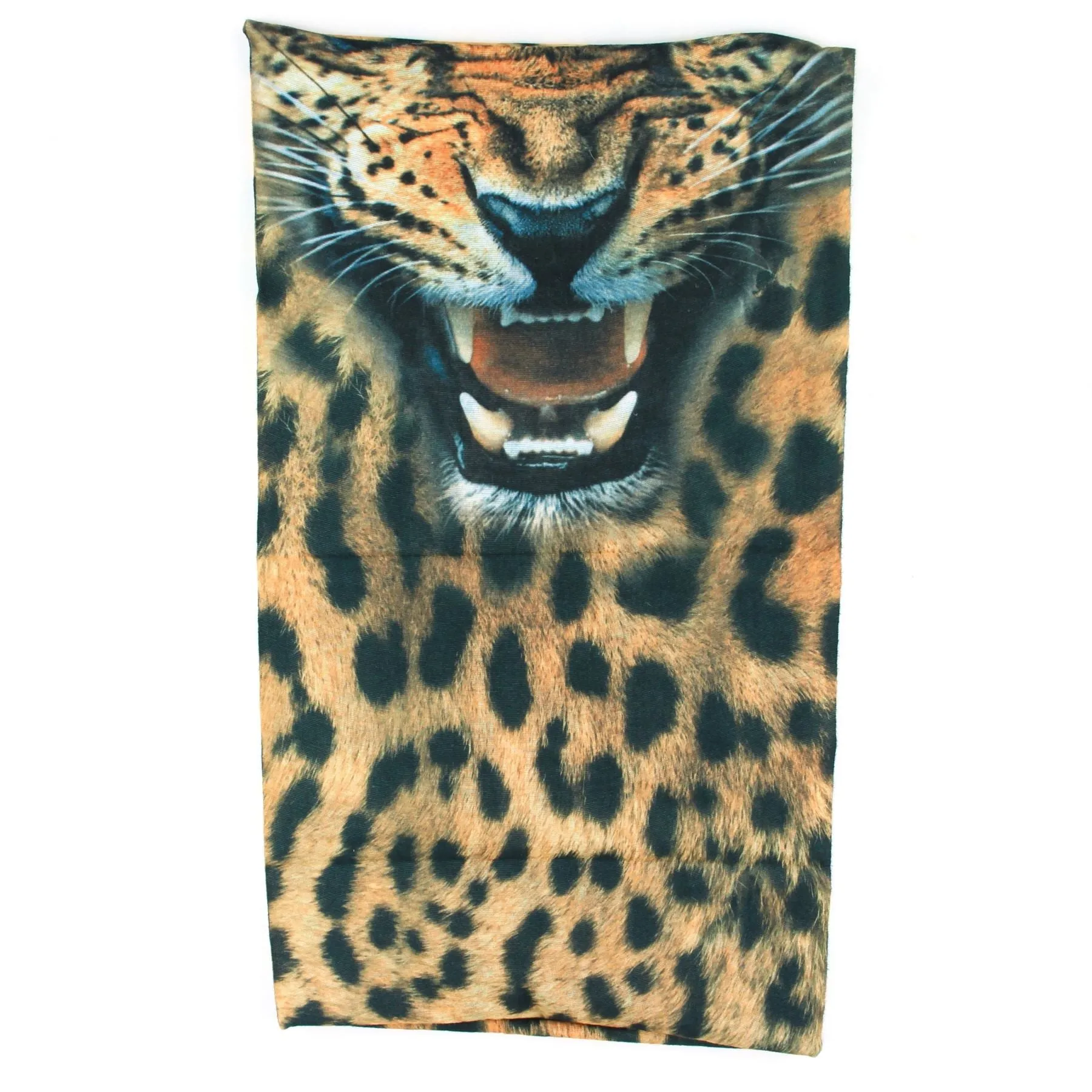 Printed Snood Face Mask - Leopard Face