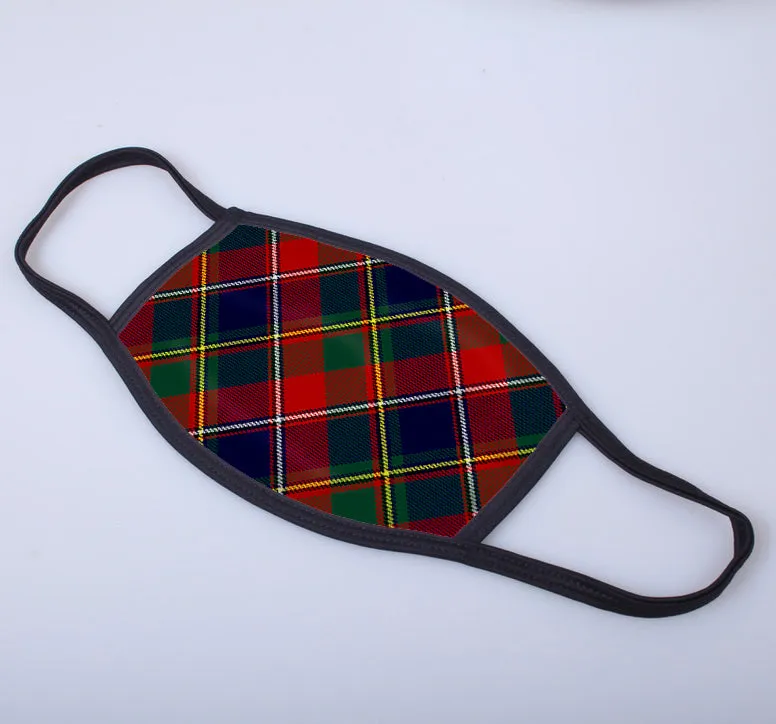 Quebec Tartan Printed Face Mask.