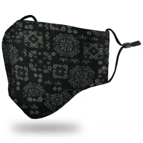 "Medallion" Black Face Mask