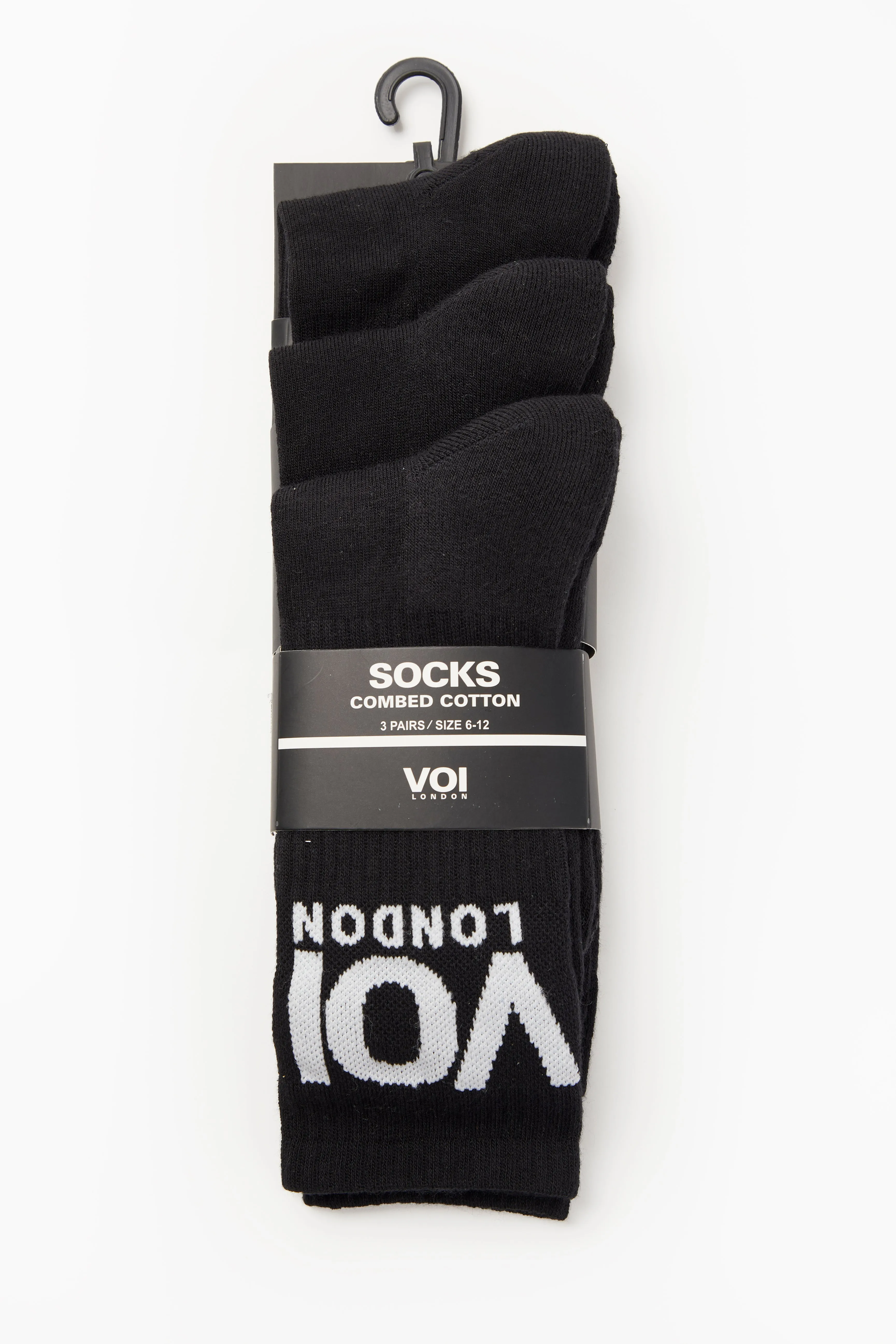 Richborne 3 Pack Socks- Black