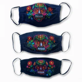 Sugar Skull Embroidered Face Mask.