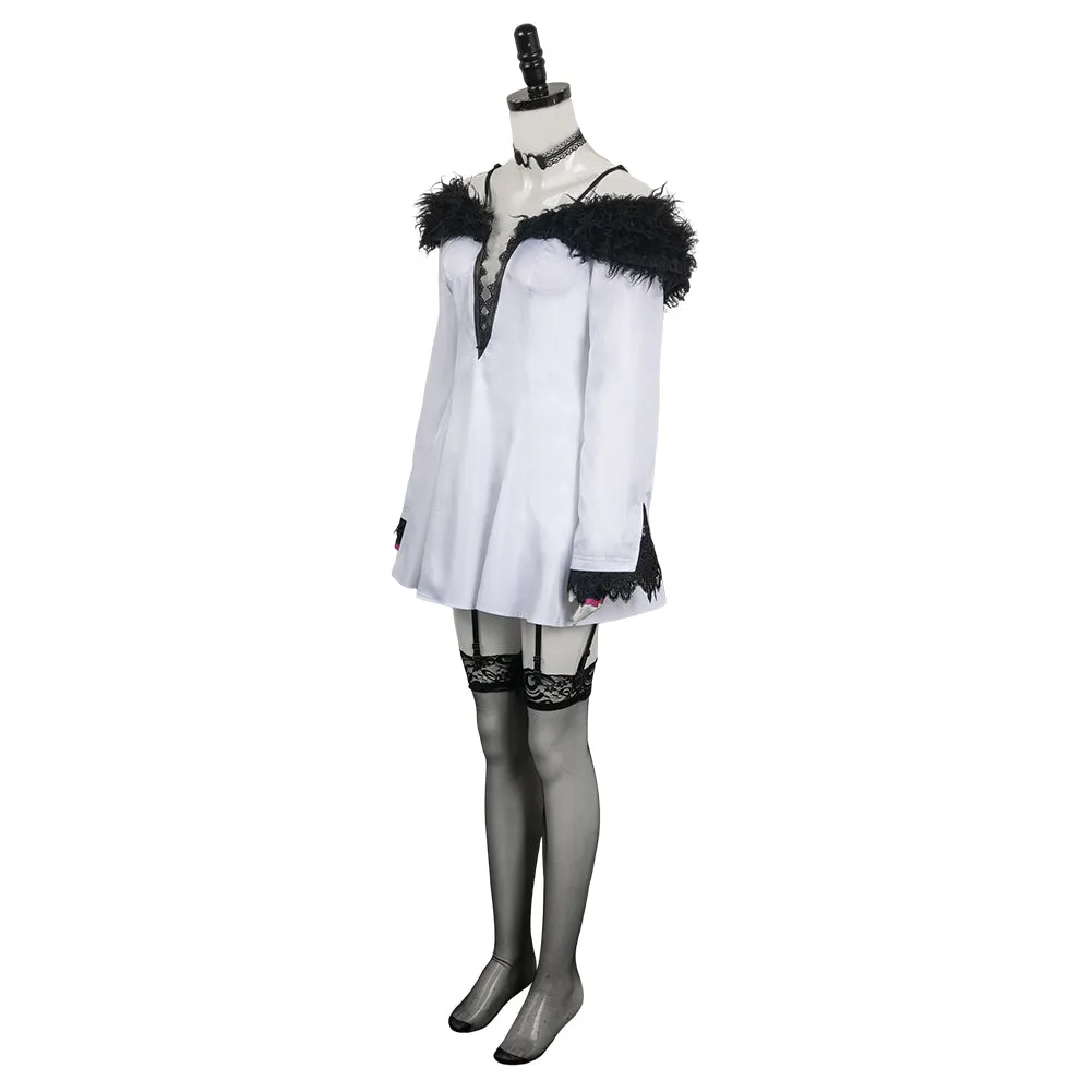 Tekken 8 Lili Women White Set Party Carnival Halloween Cosplay Costume