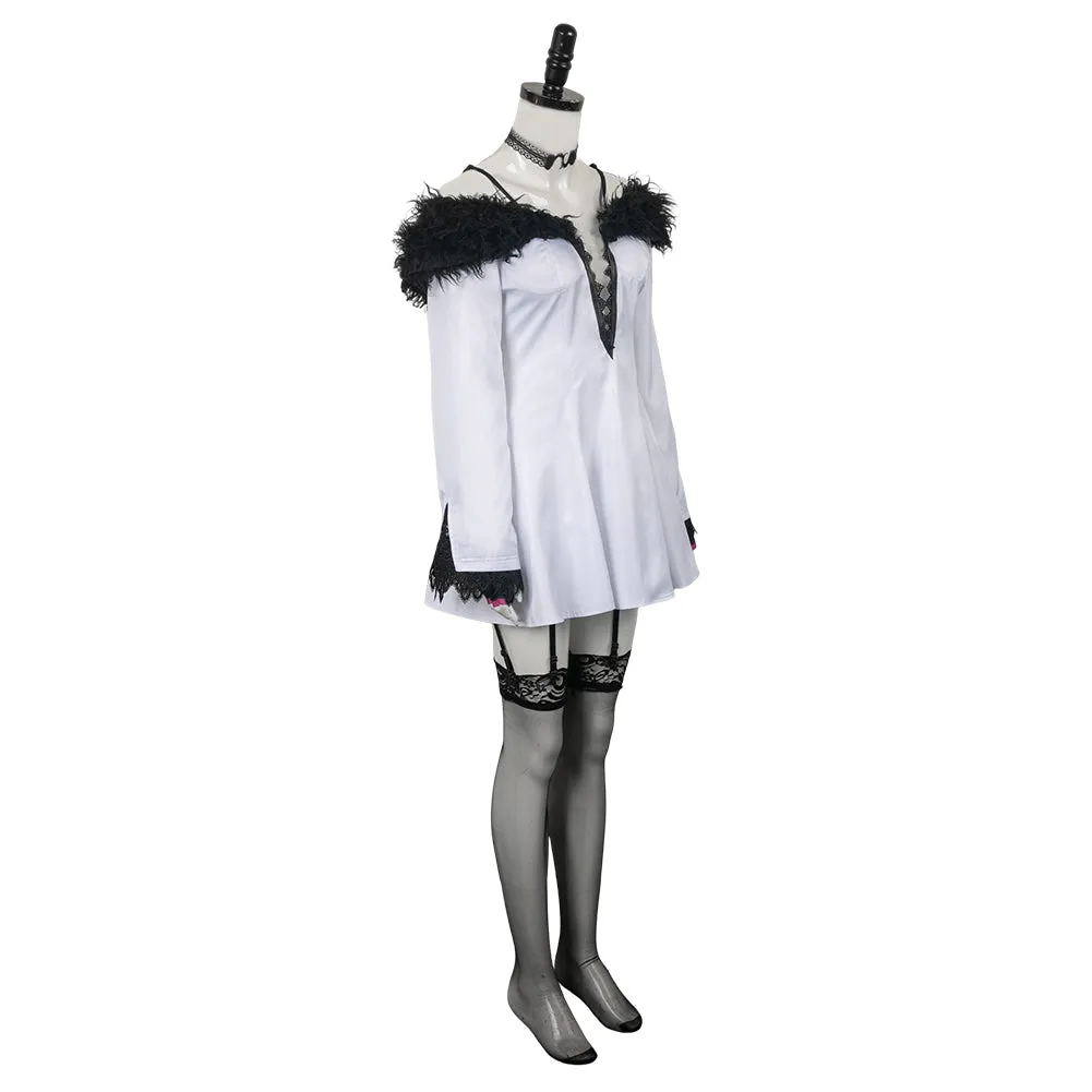 Tekken 8 Lili Women White Set Party Carnival Halloween Cosplay Costume