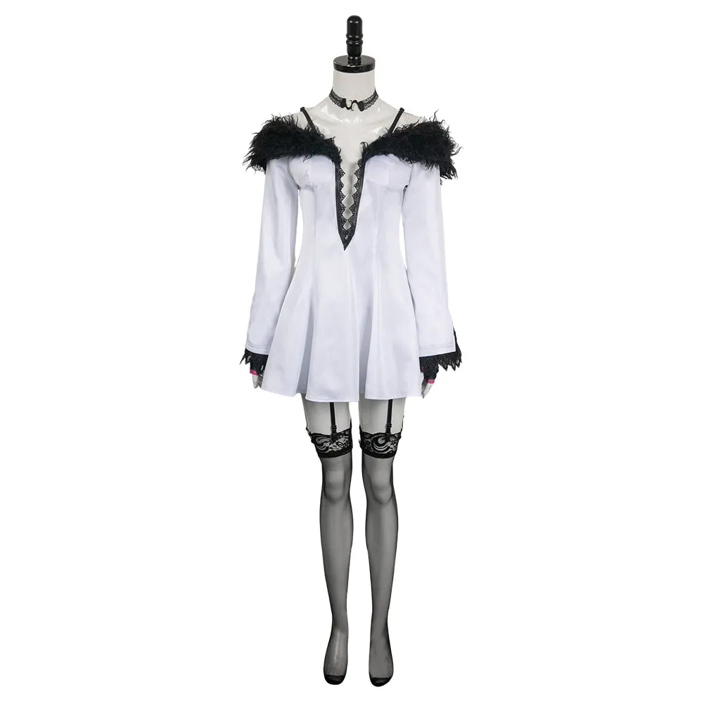 Tekken 8 Lili Women White Set Party Carnival Halloween Cosplay Costume