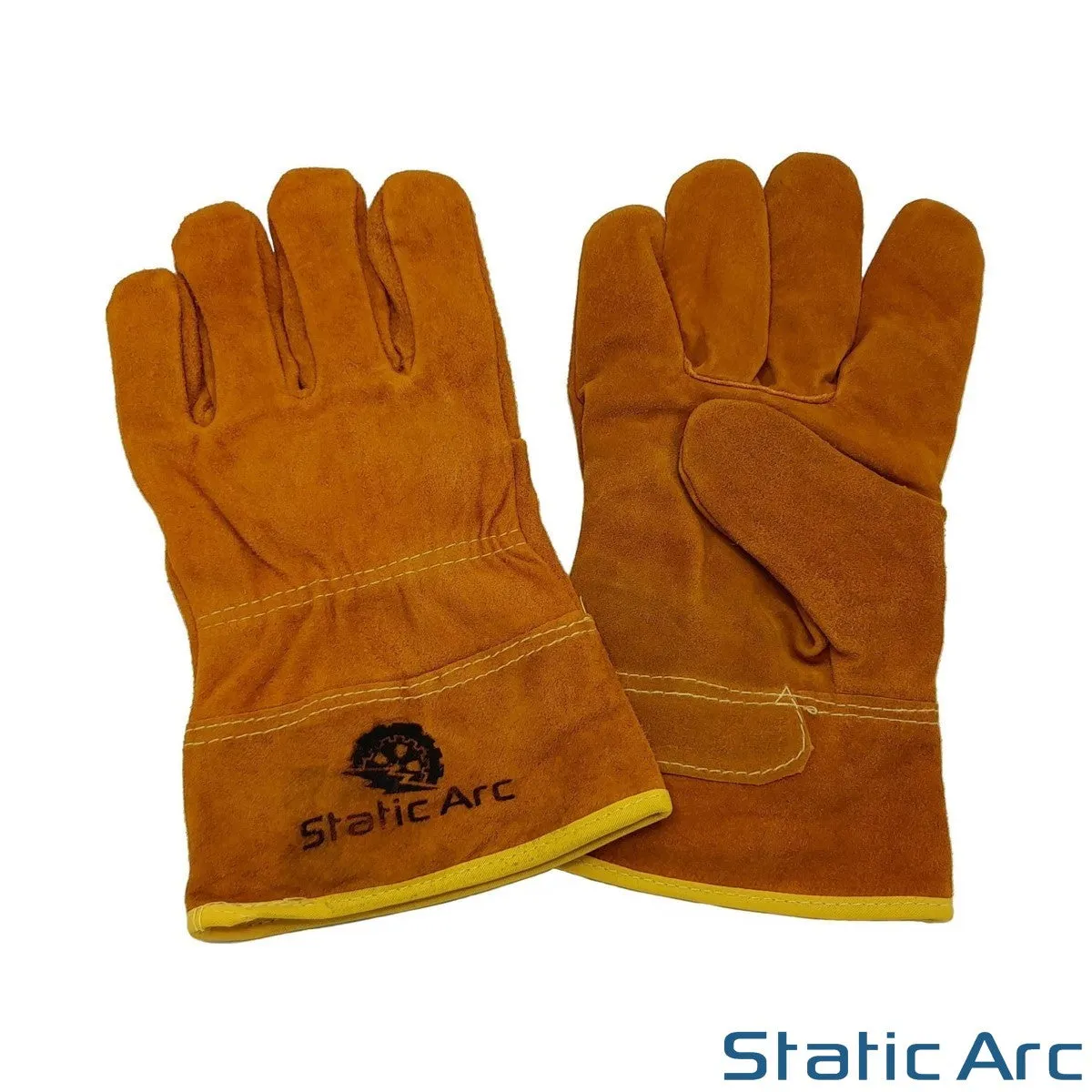 WELDING GLOVES SHORT CUFF TIG MIG GAUNTLET LEATHER HEAT RESISTANT MMA ARC