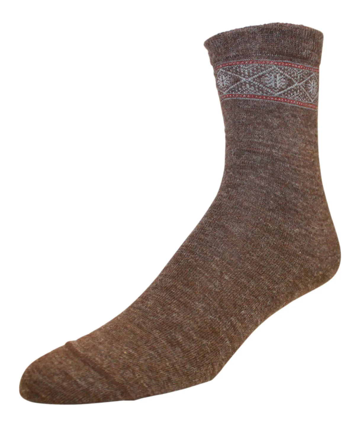 Women's Alpaca Thin Socks with Nordic Design