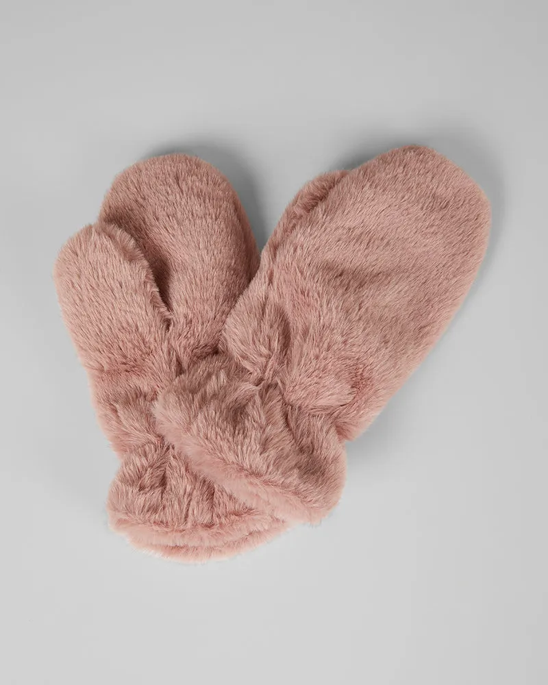 WOMEN'S PLUSH FUR MITTENS