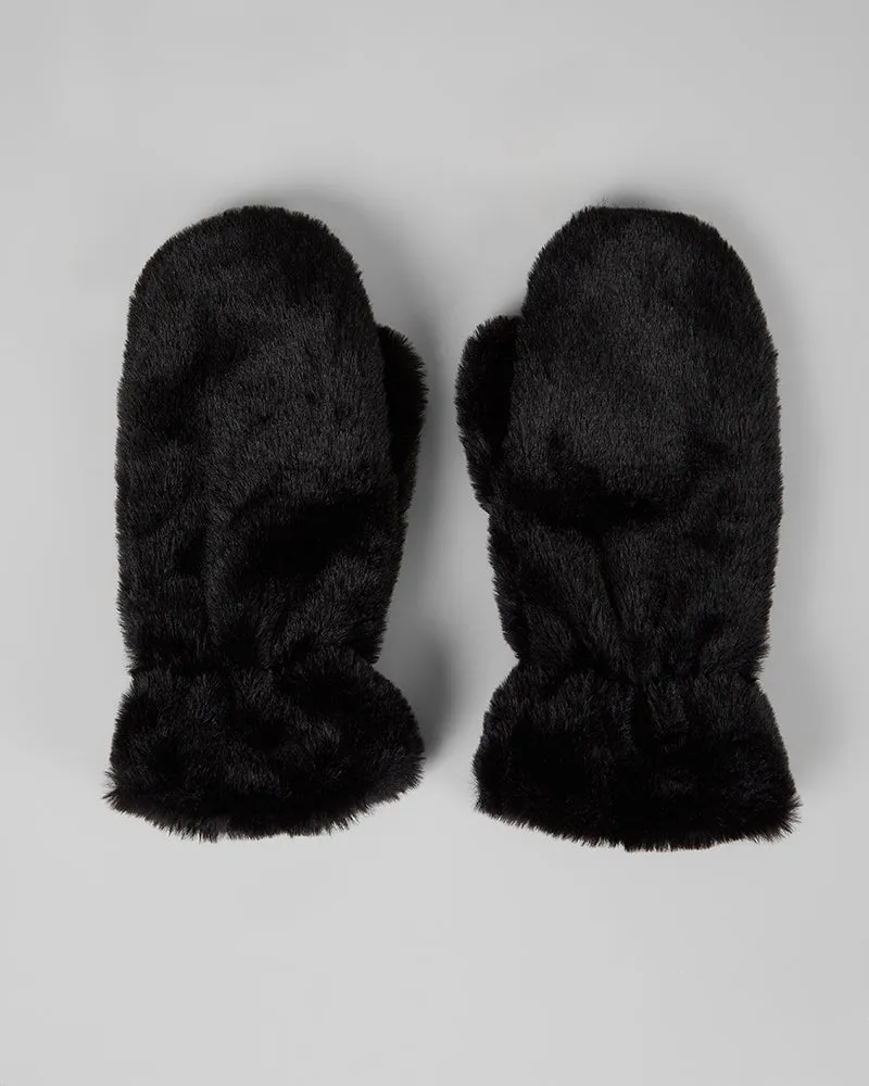 WOMEN'S PLUSH FUR MITTENS