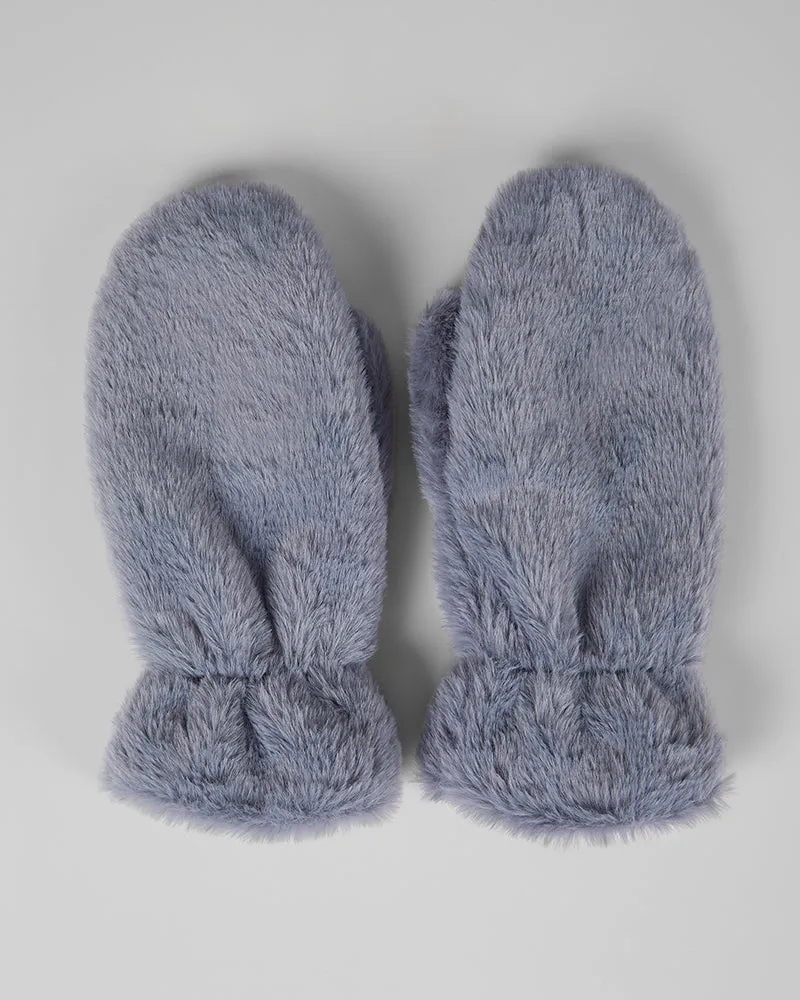 WOMEN'S PLUSH FUR MITTENS