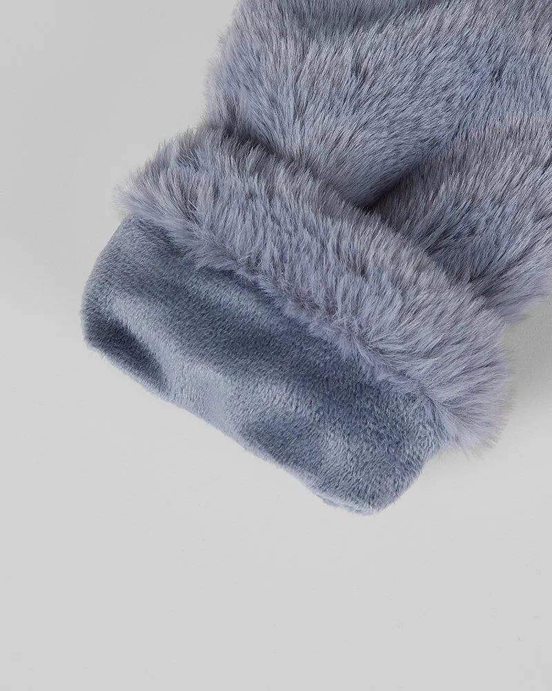 WOMEN'S PLUSH FUR MITTENS